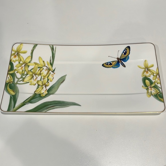 Villeroy & Boch Amazonia rectangular serving tray in bone porcelain. NWT - Picture 2 of 3